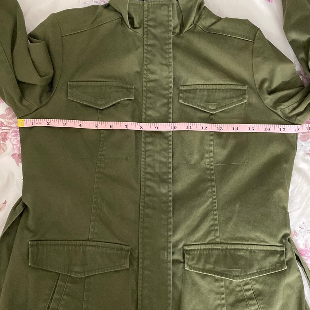 24. Tommy Hilfiger | Olive Green Utility Jacket with Hood - Picture 14 of 17